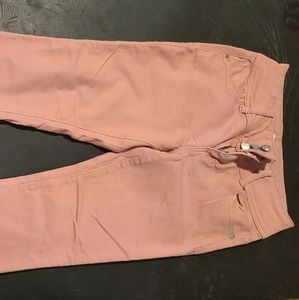 D. Jeans light coral pants, size 4